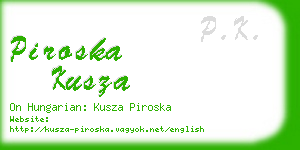 piroska kusza business card